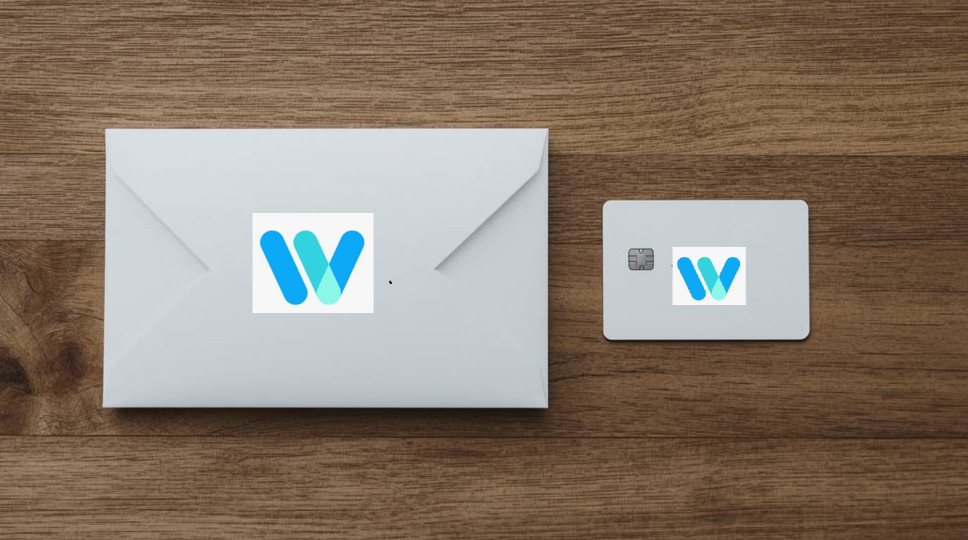 신청한 트래블월렛 카드가 우편으로 도착해 책상위에 펼쳐둔 이미지