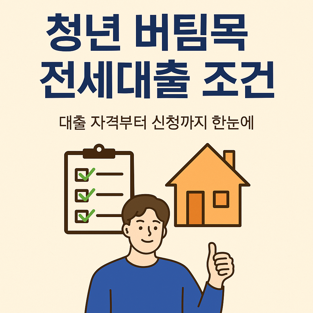 청년 버팀목 전세자금대출 조건과 신청 방법 정리
