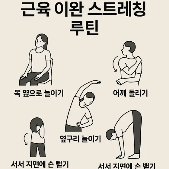 굳은 몸을 부드럽게 풀어주는 근육 이완 스트레칭 루틴과 일상 피로 회복 방법