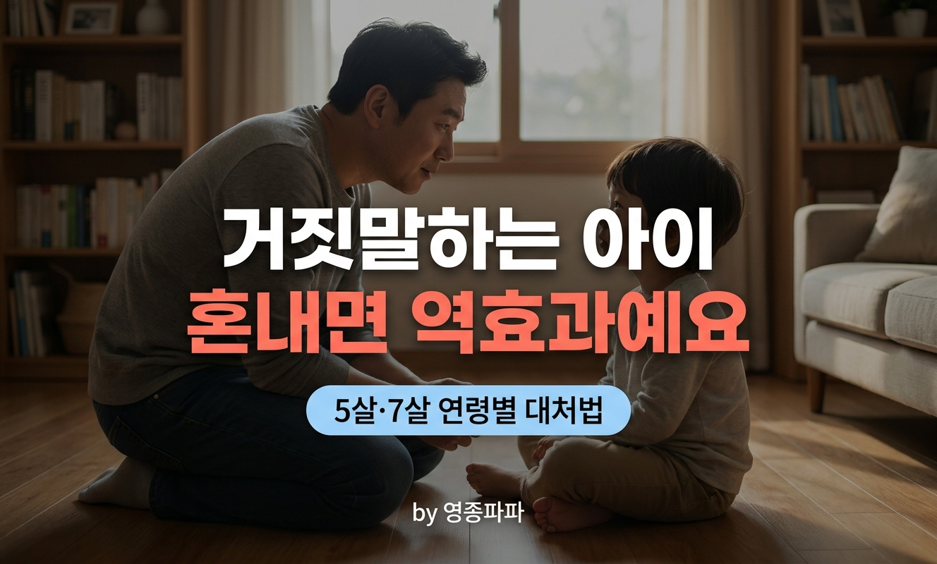 아이와 진지하게 대화하는 아빠