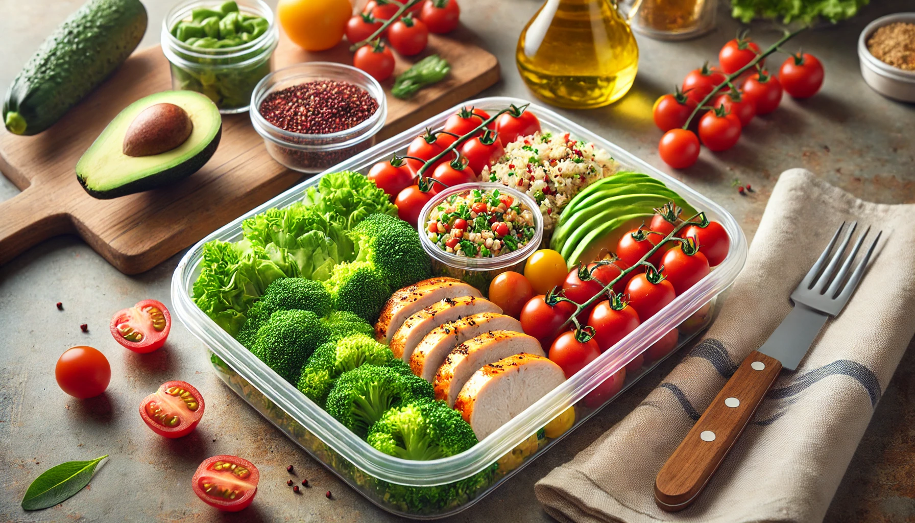 미리 준비된 건강 식단 도시락