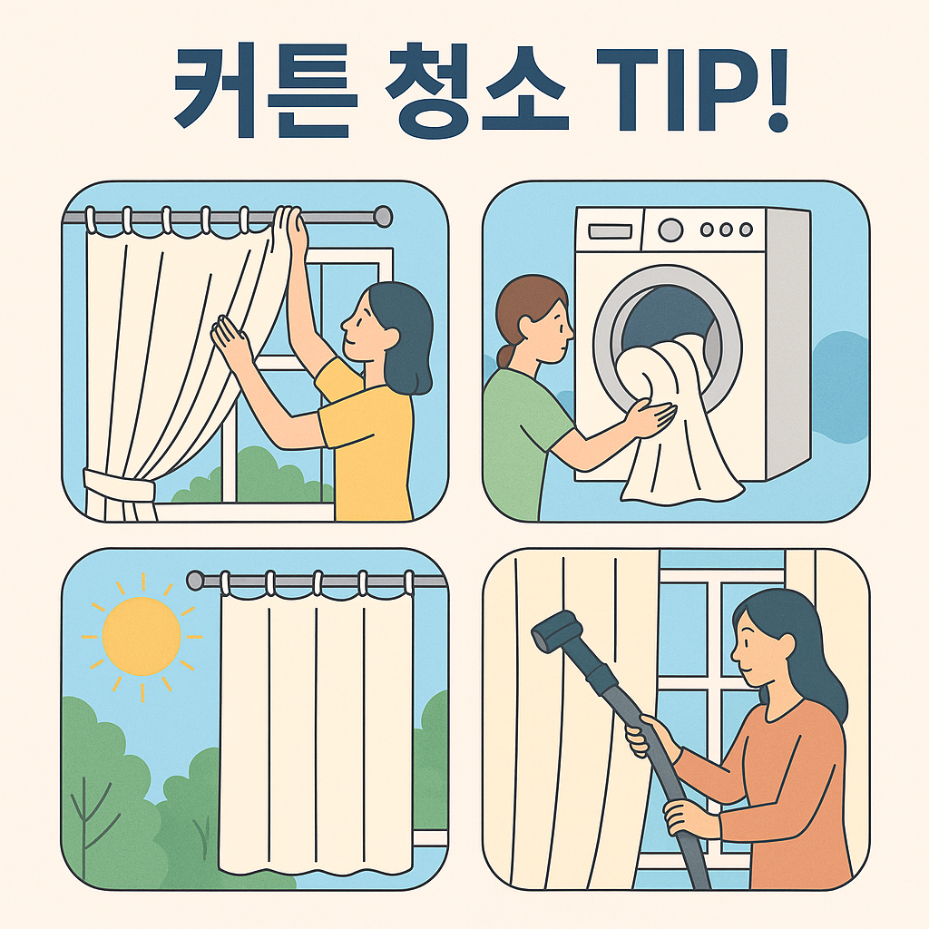 커튼 청소 팁