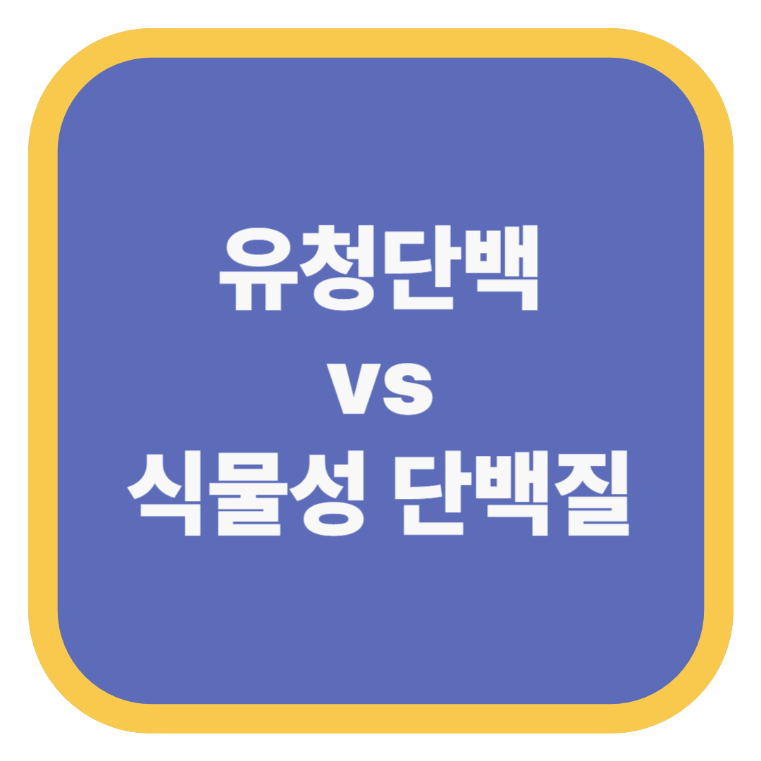 유청단백 vs 식물성 단백질