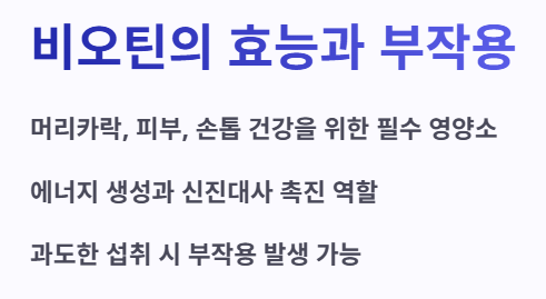 비오틴 효능과 부작용 서론 설명