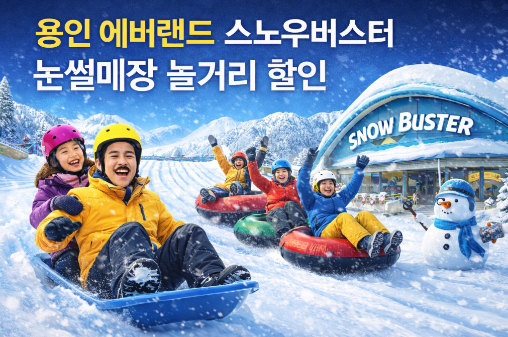 용인 에버랜드 스노우버스터 눈썰매장 할인받고 즐기는 법