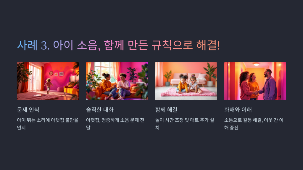 사례 3. 아이 소음으로 갈등이 있었지만