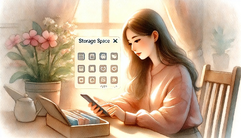 휴대폰 저장 공간에 대한 이미지