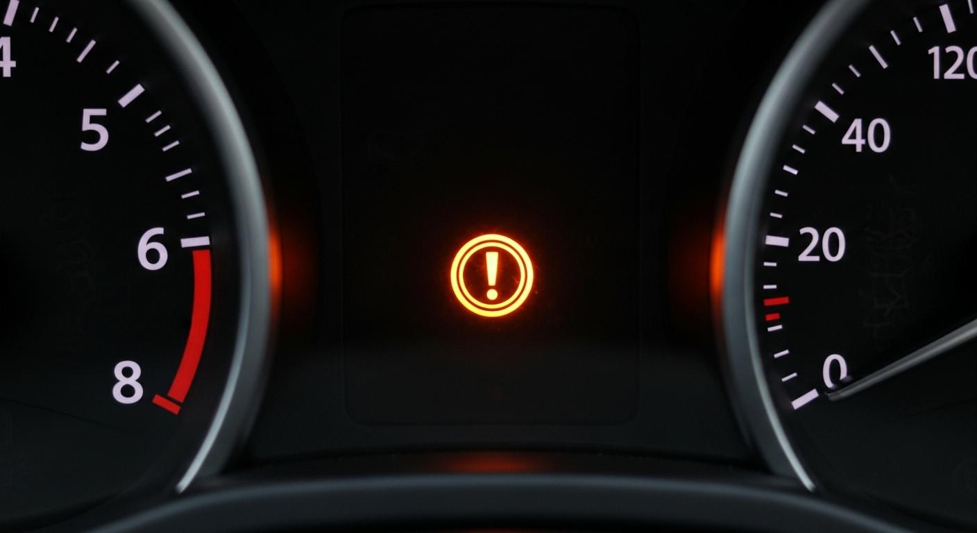 자동차 경고등 느낌표 주황색