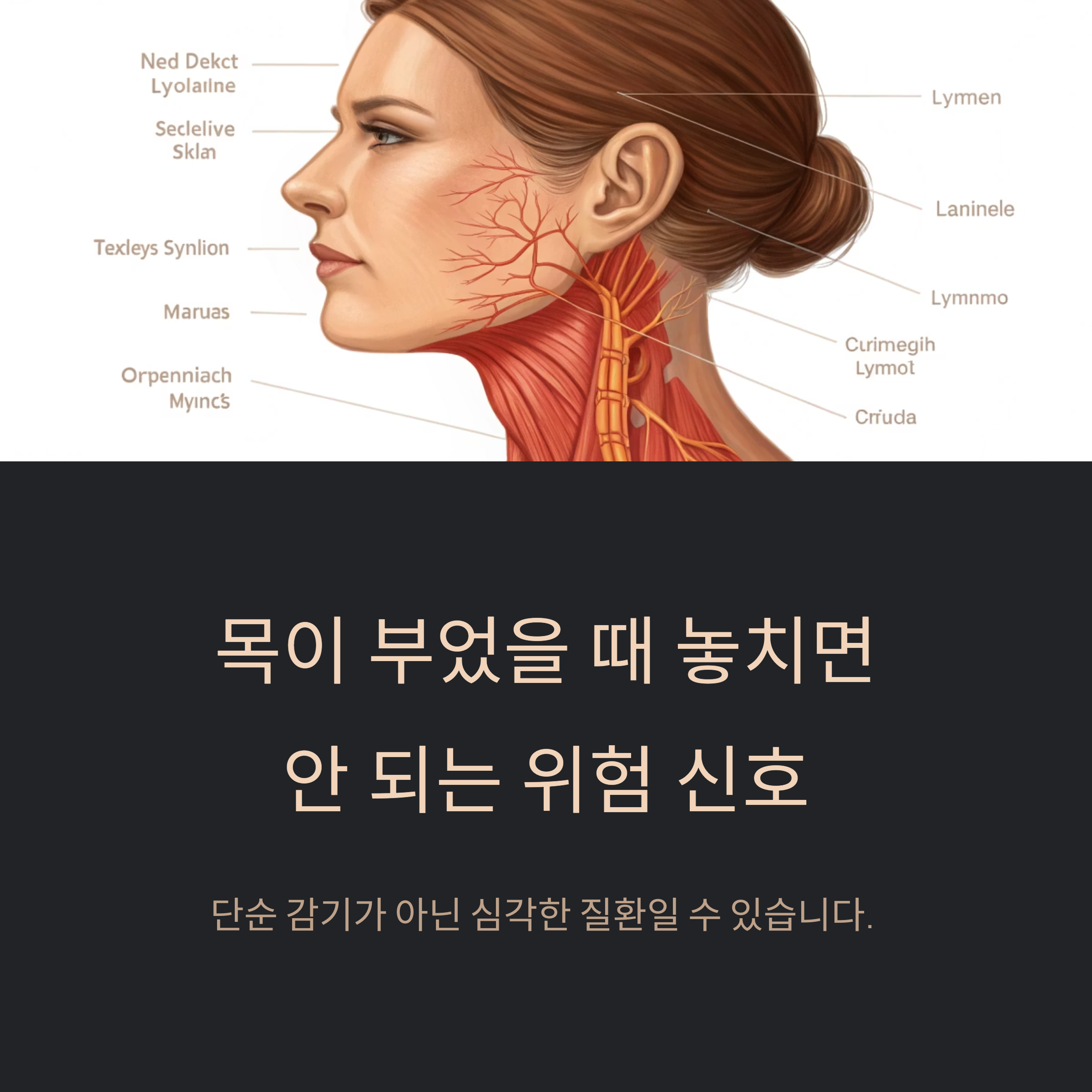 목이 심하게 부었을 때