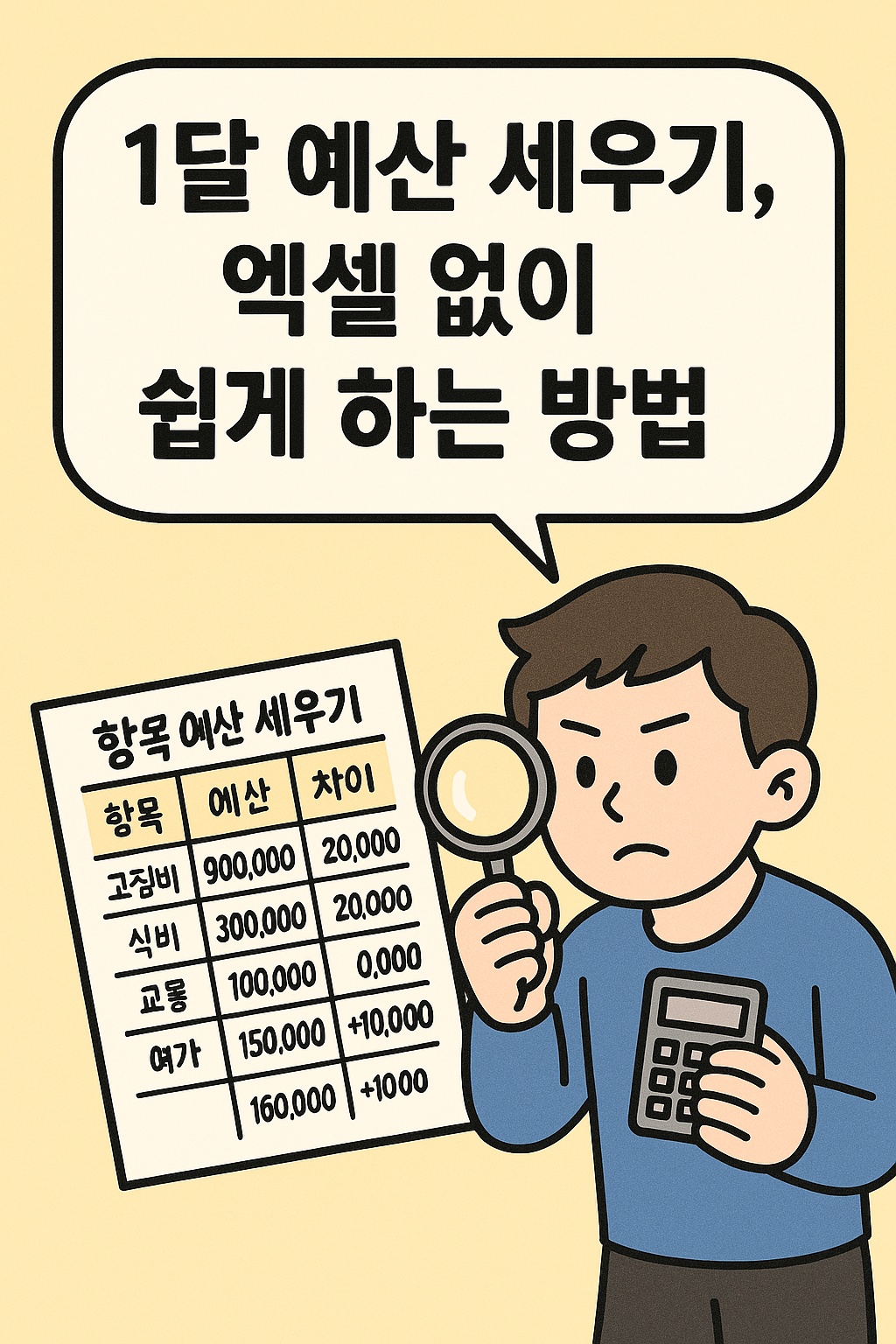 한 달 예산 세우기 이미지