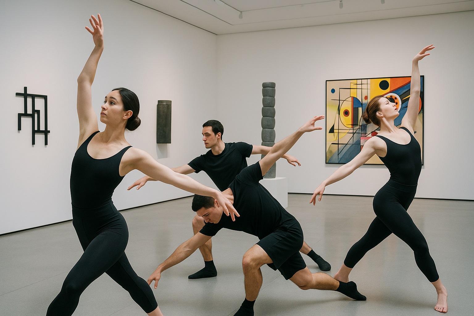 미술관에서 현대무용 공연 사진