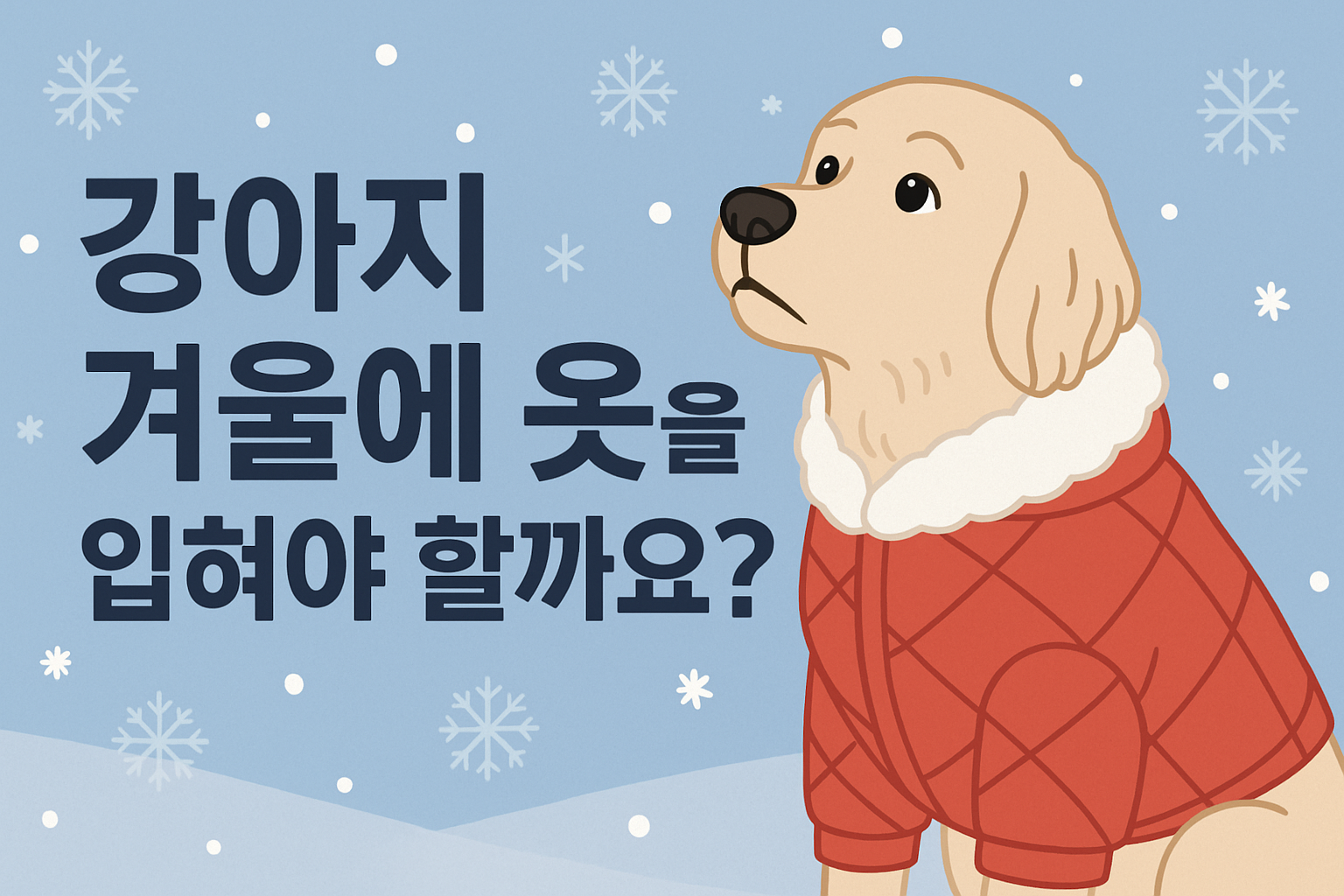 강아지 겨울 옷 입어야 할까요 이미지