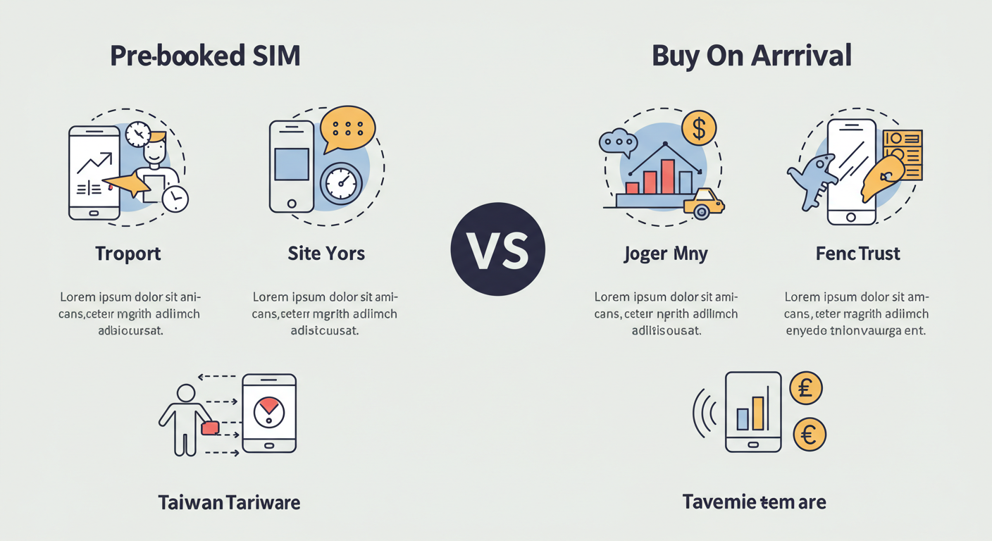 대만 유심카드 현지 구매 vs 사전 예약 비교표