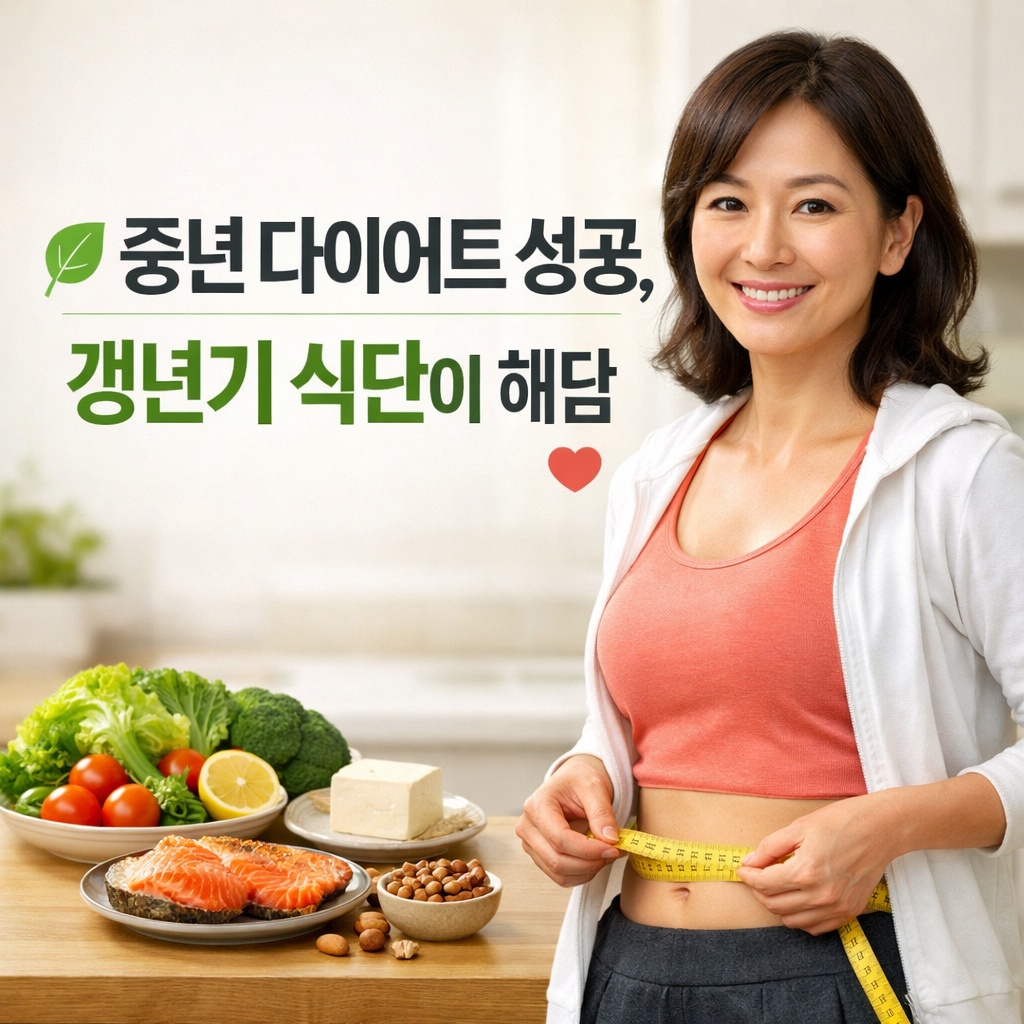 중년 다이어트 성공, 갱년기 식단이 해답이에요!