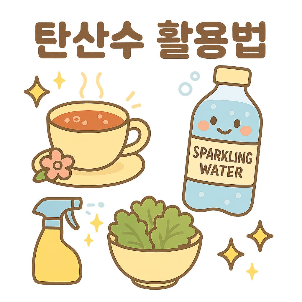 탄산수로 일상생활에서 여러가지 사용할 수 있는 방법이에요