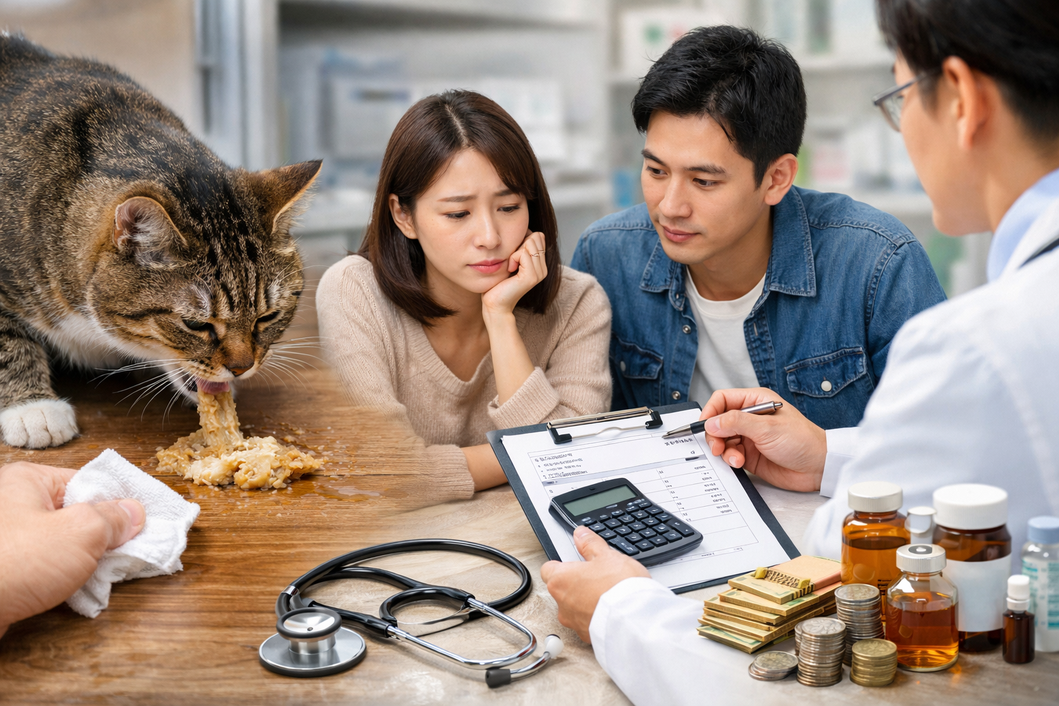 고양이 구토 검사