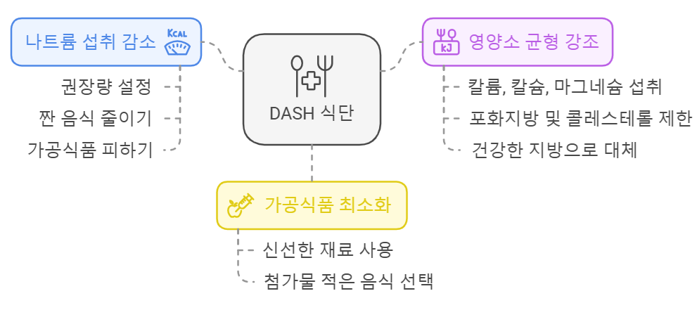 DASH 식단의 주요 원칙