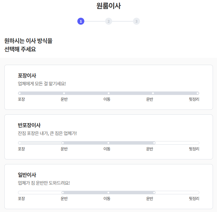 원룸이사 방식 선택