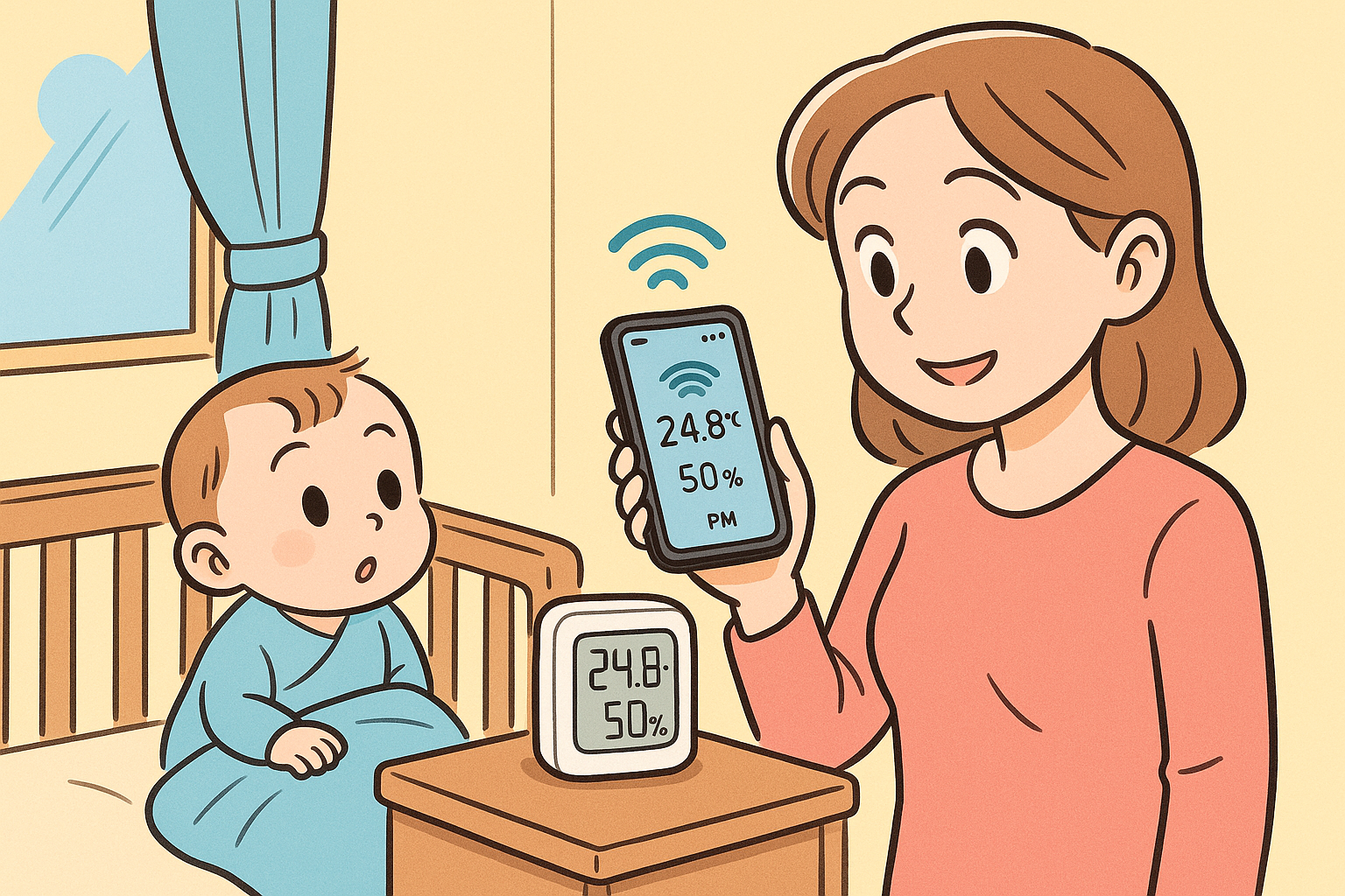 아기 방에 꼭 필요했던 &lsquo;온습도계&rsquo;, 미세먼지 센서 연동형 제품 후기