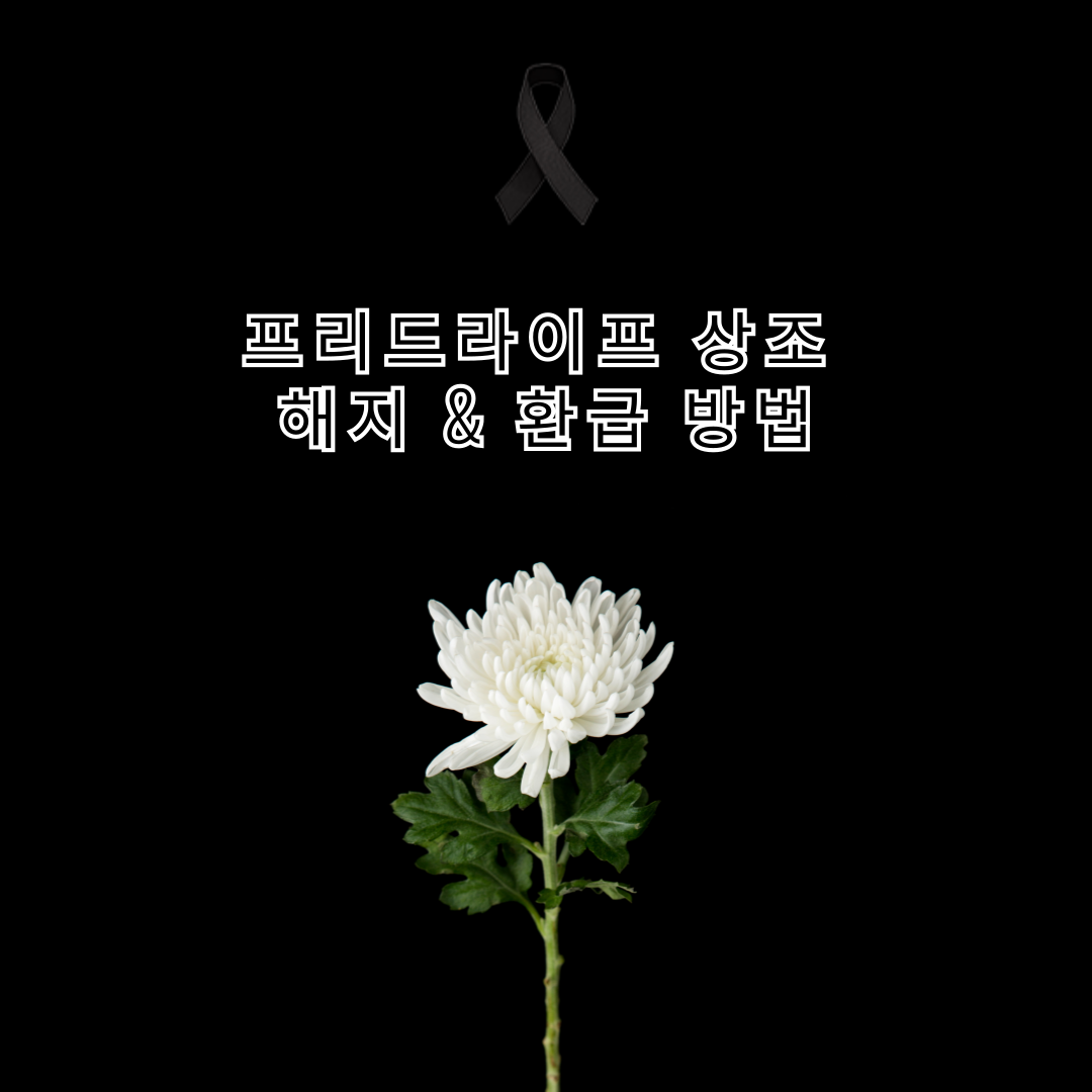 프리드라이프 상조 해지 &amp; 환급 방법