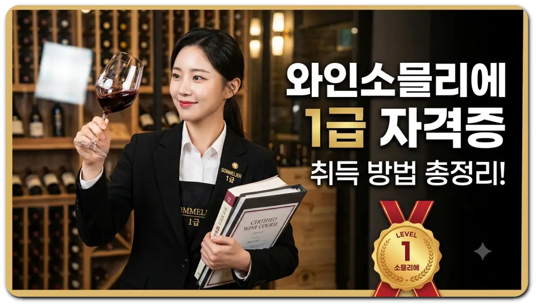 와인소믈리에-자격증-시험치는-여성