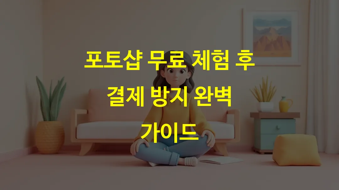 포토샵 무료 체험 후 결제 방지 완벽 가이드