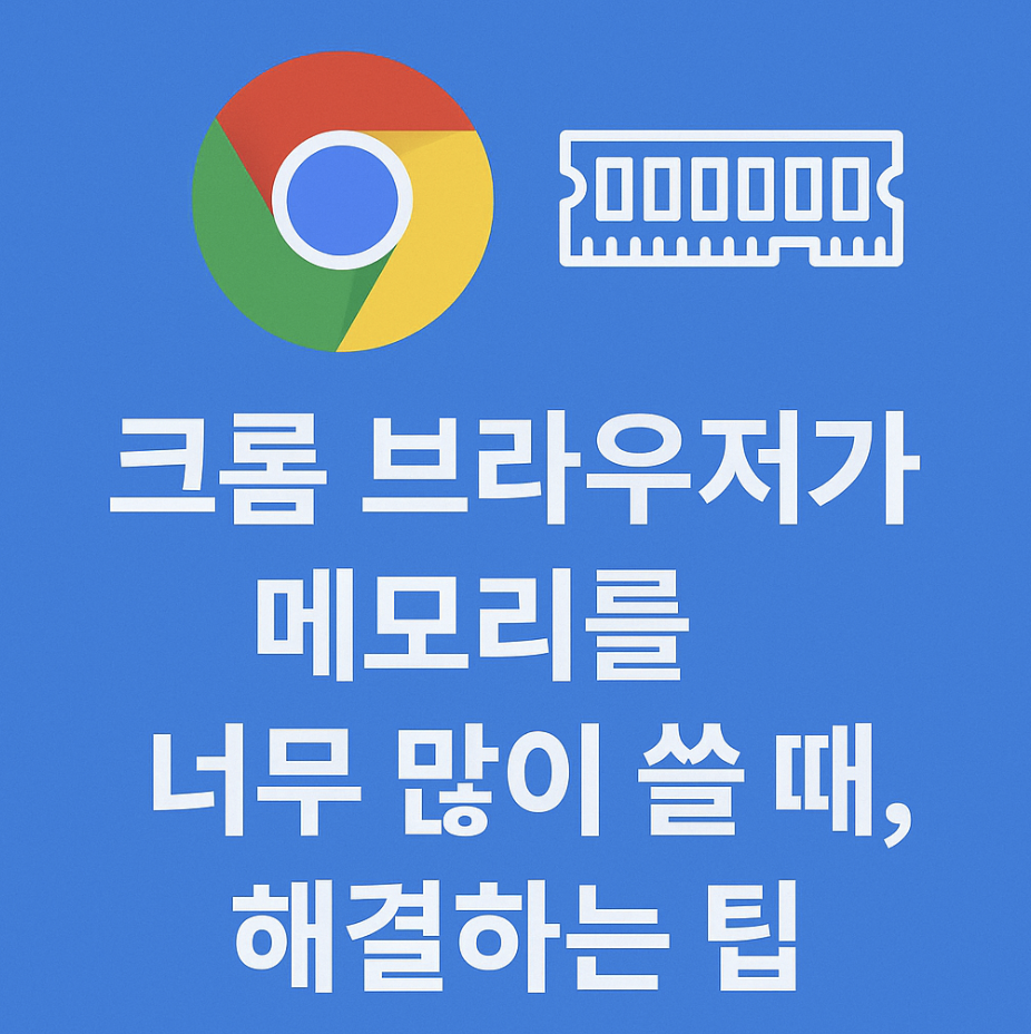 크롬 브라우저가 메모리를 너무 많이 쓸 때, 해결하는 팁