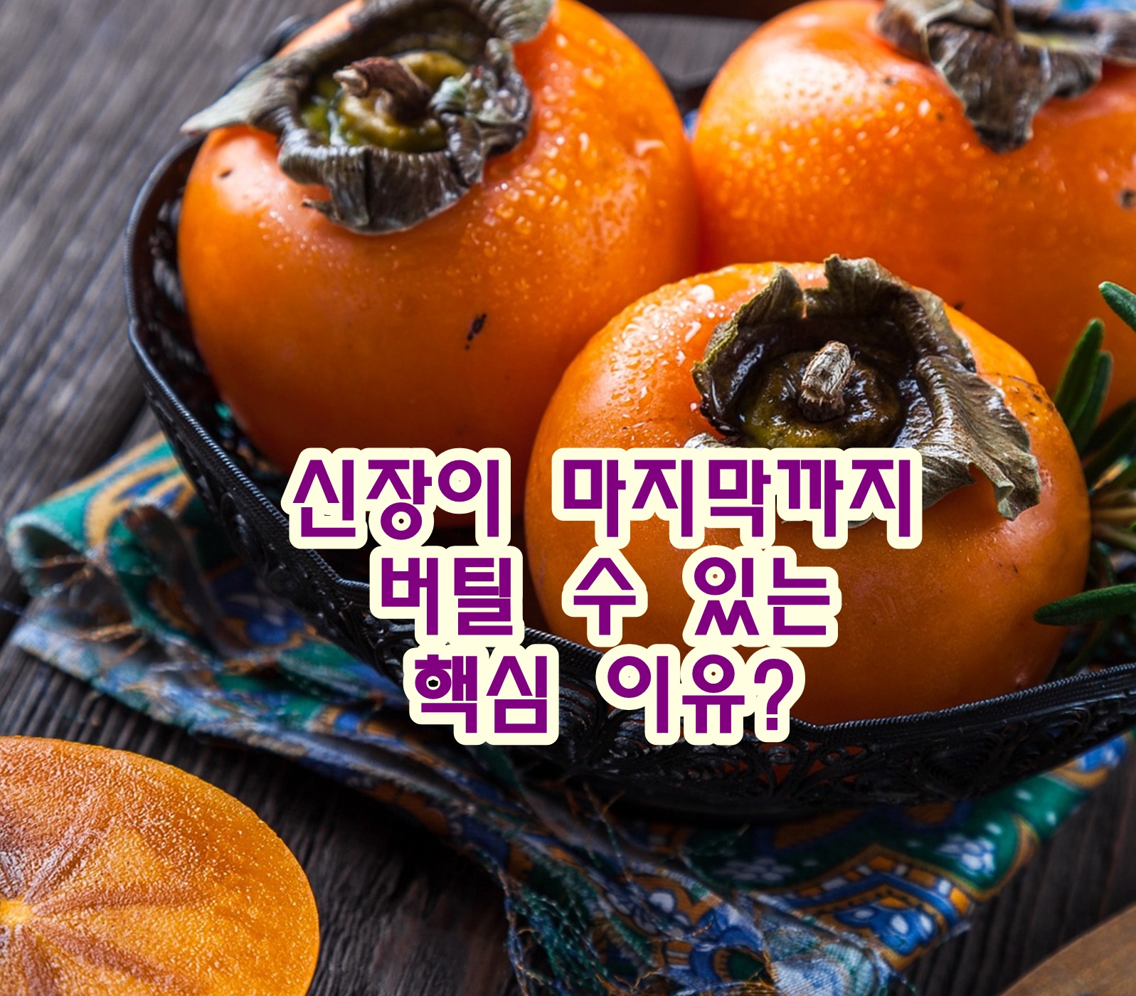 신장이 마지막까지 버틸 수 있는 핵심 이유?