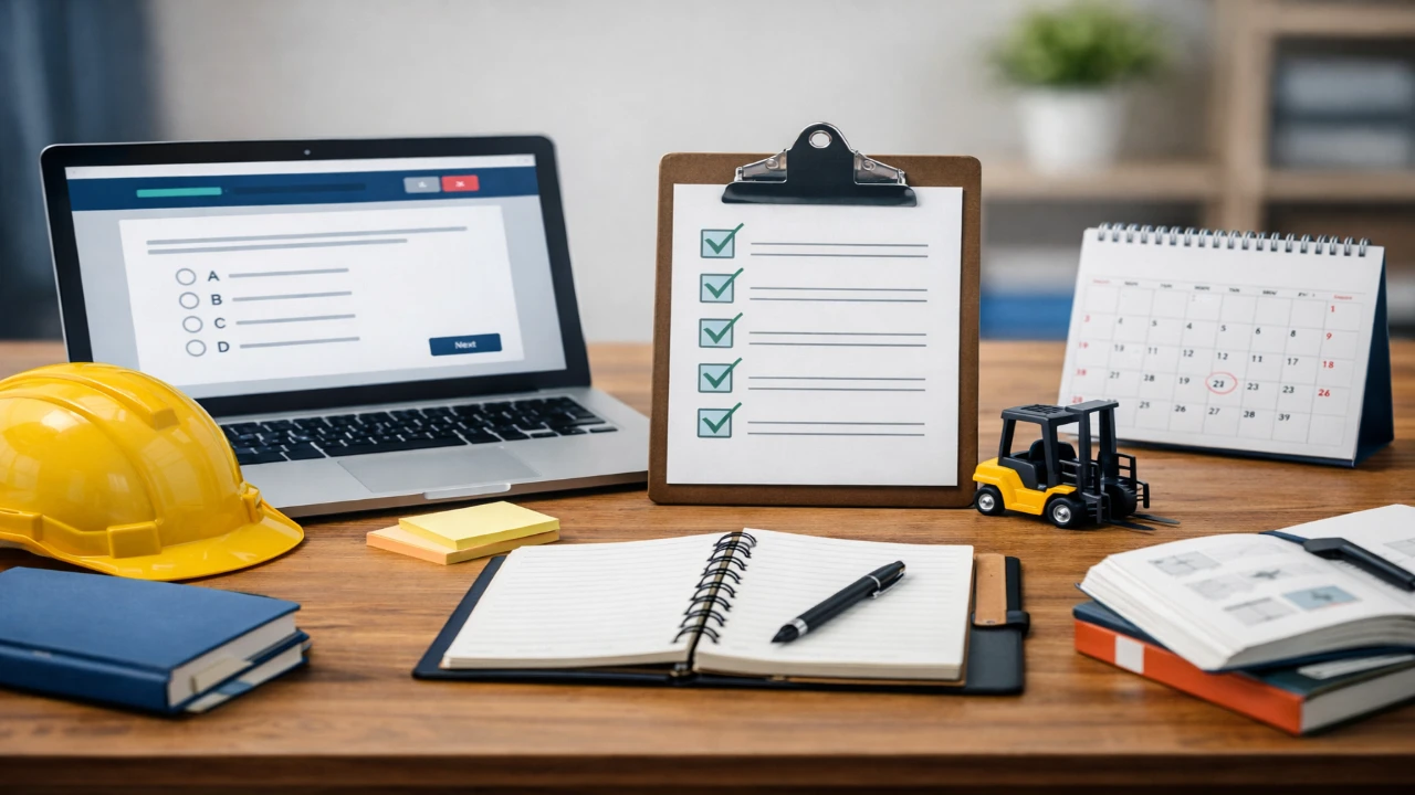 지게차운전기능사 독학이 맞는 사람의 공부 환경과 체크 요소를 보여주는 이미지