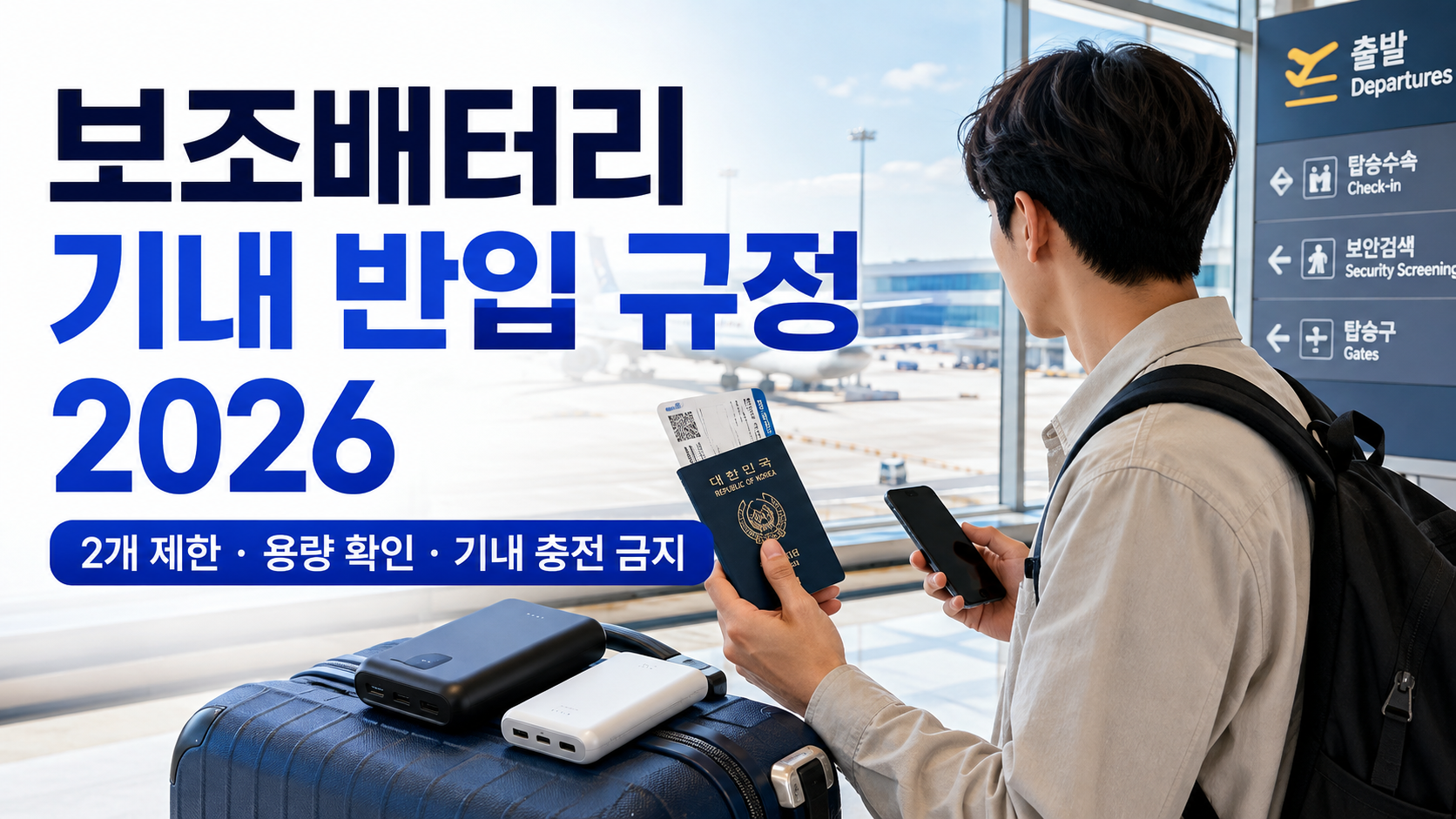 보조배터리 기내 반입 규정 2026