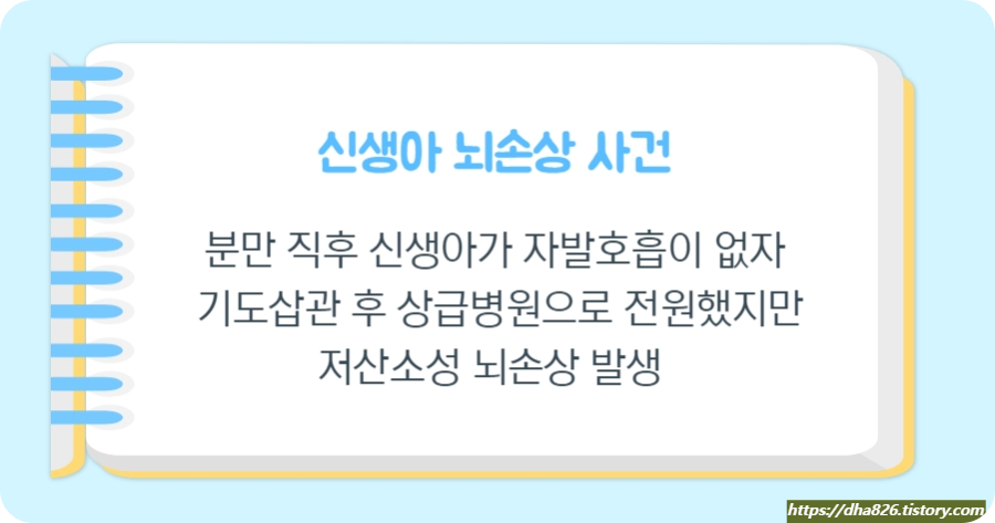 신생아 뇌손상 발생 손해배상 소송