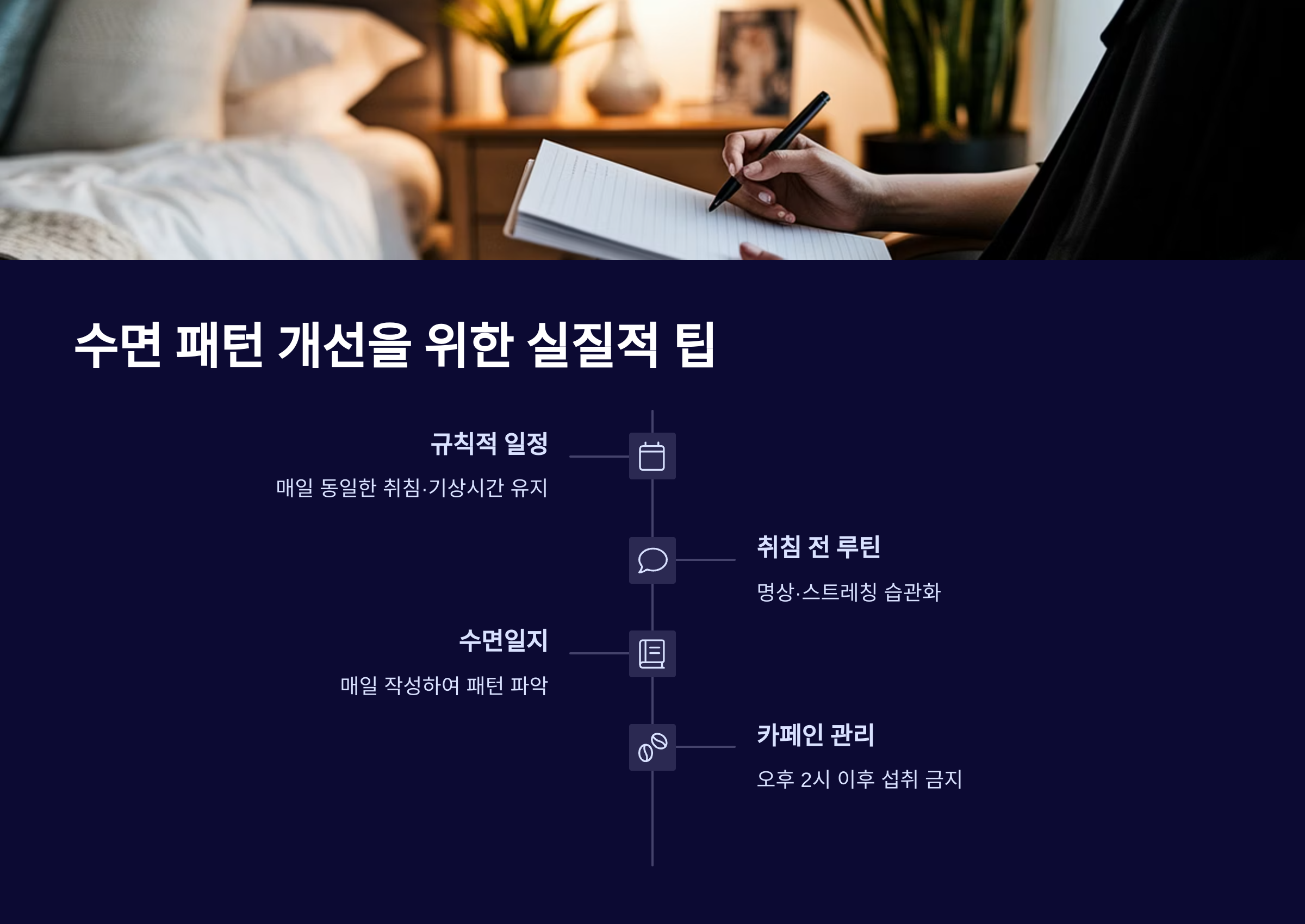 수면 패턴 개선을 위한 팁