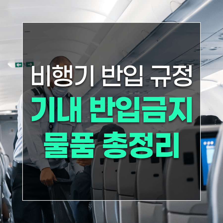 비행기 반입 규정 기내 반입금지 물품 총정리