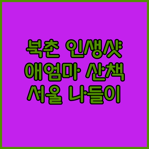 북촌 한옥마을 인생샷! 30대 애엄마