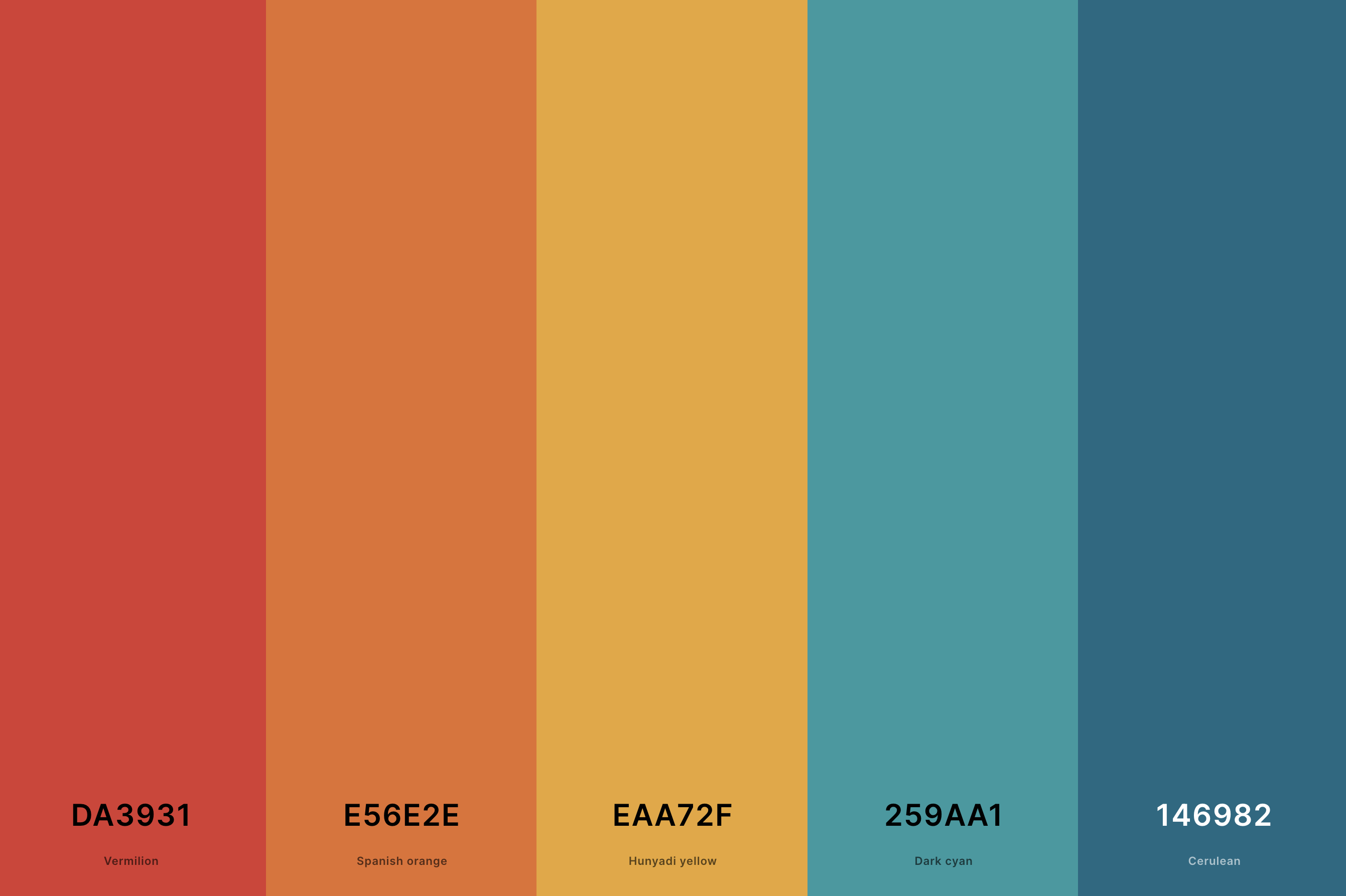 Retro Rainbow Color Palette