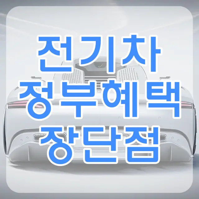전기차-
흰색 전기차 뒷면 위 파란글자 전기차 정부혜택 장단점