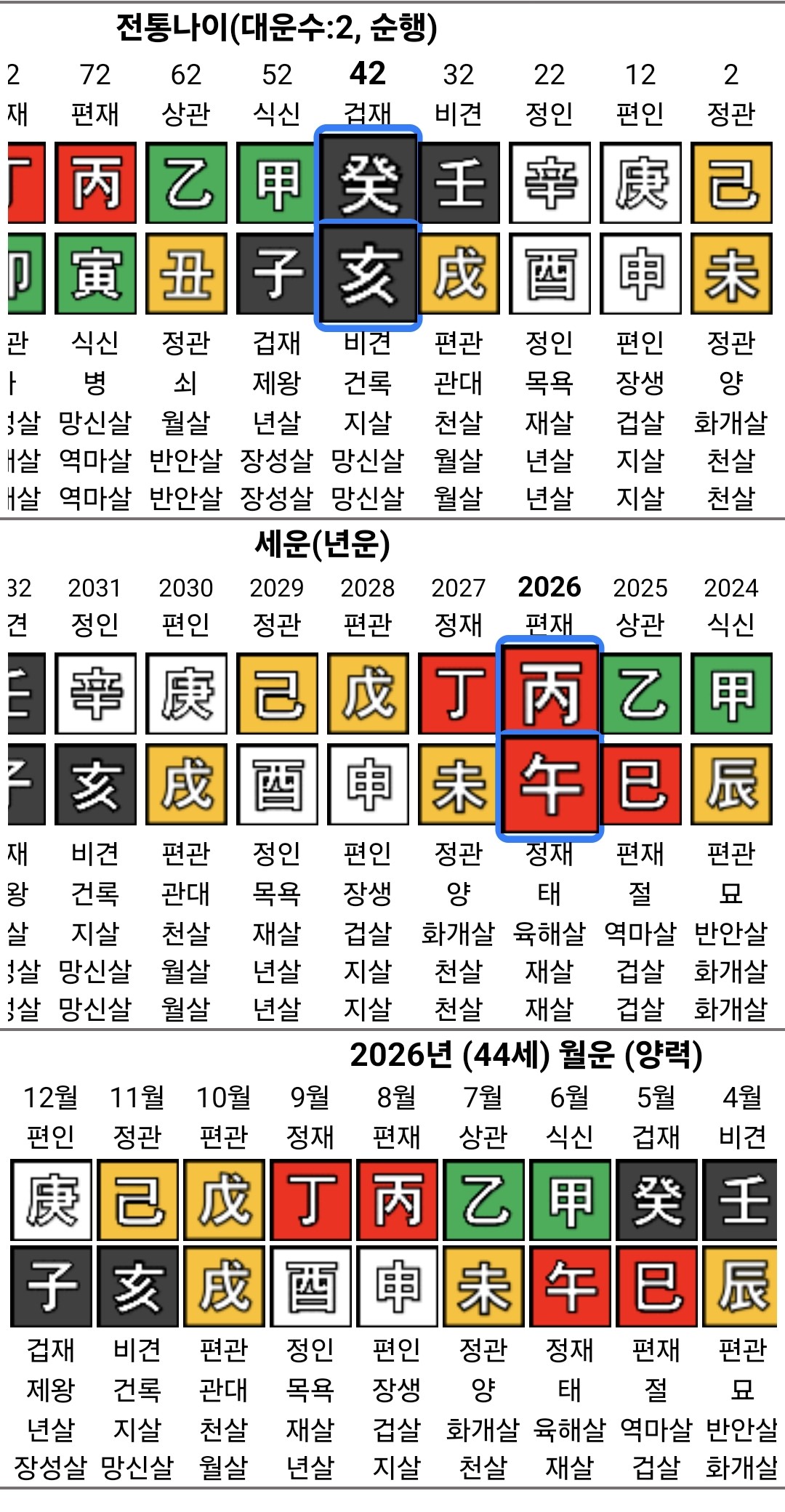 정지선 셰프 사주