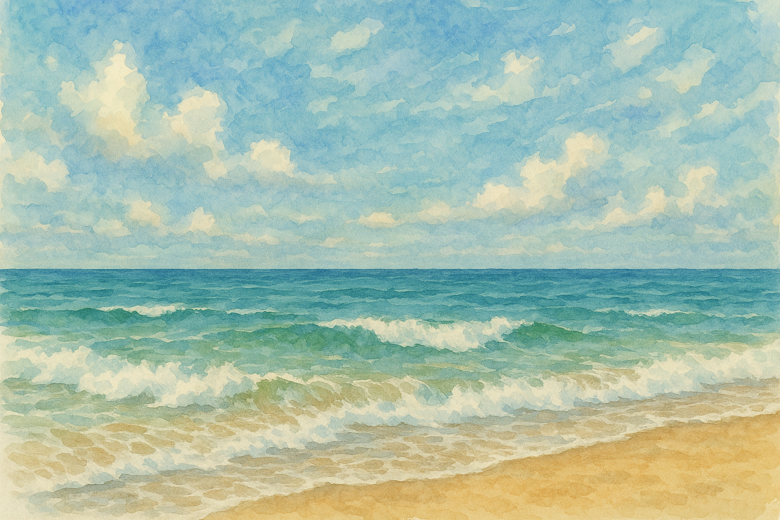 부드러운 바다의 풍경