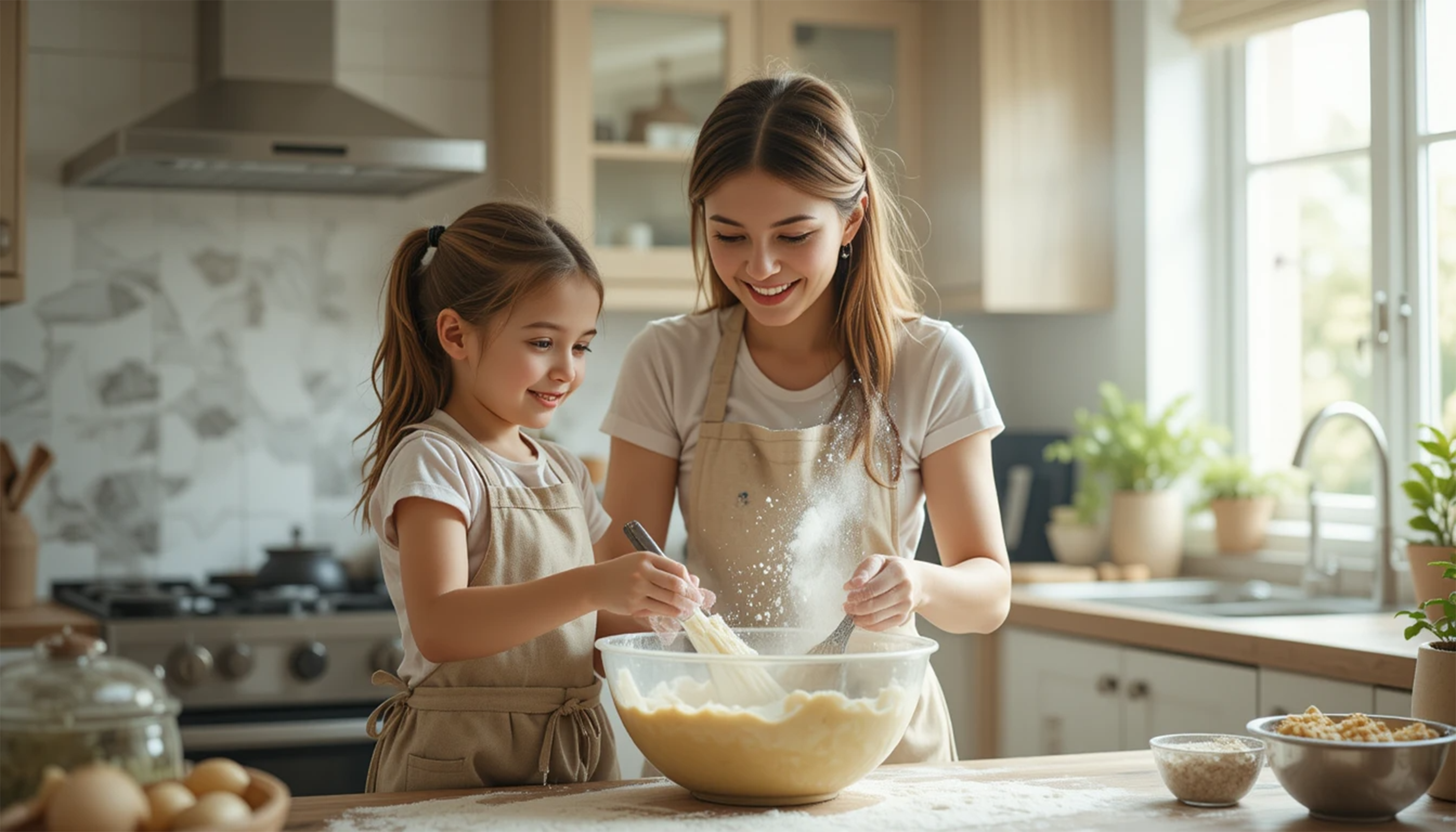 엄마가 아이를 긍정 훈육 하는 모습
