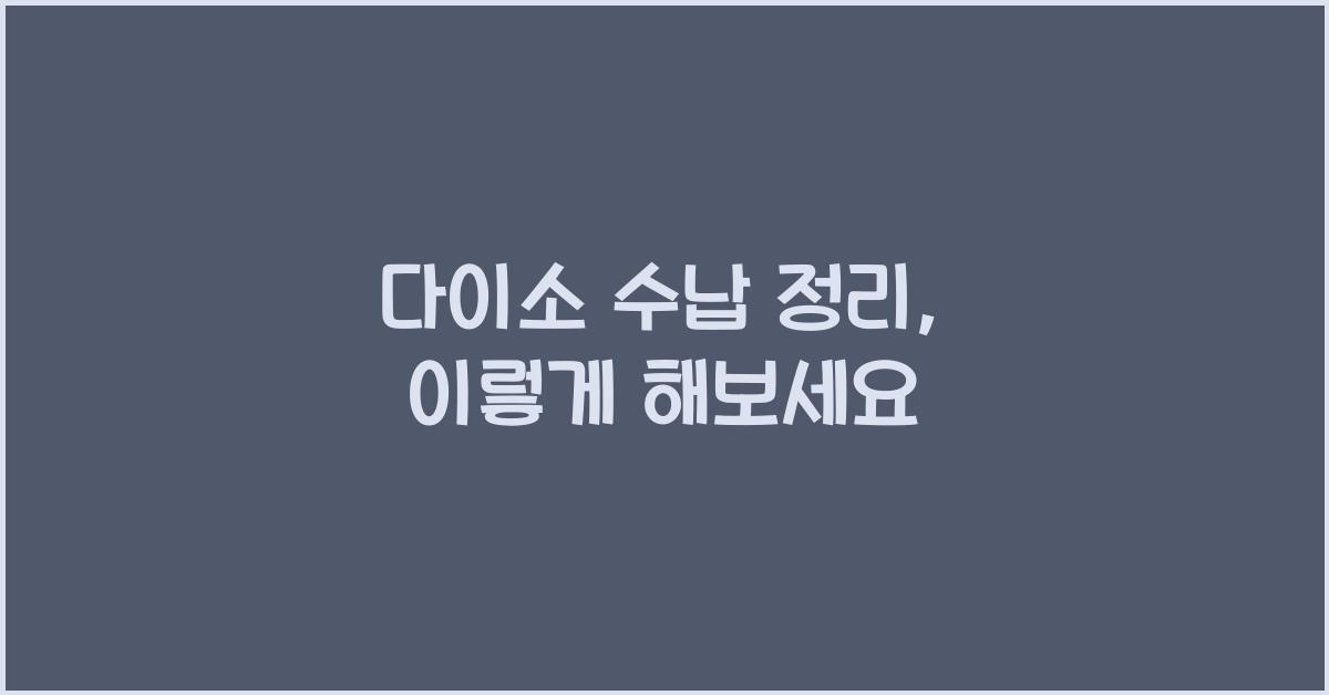 다이소 수납 정리