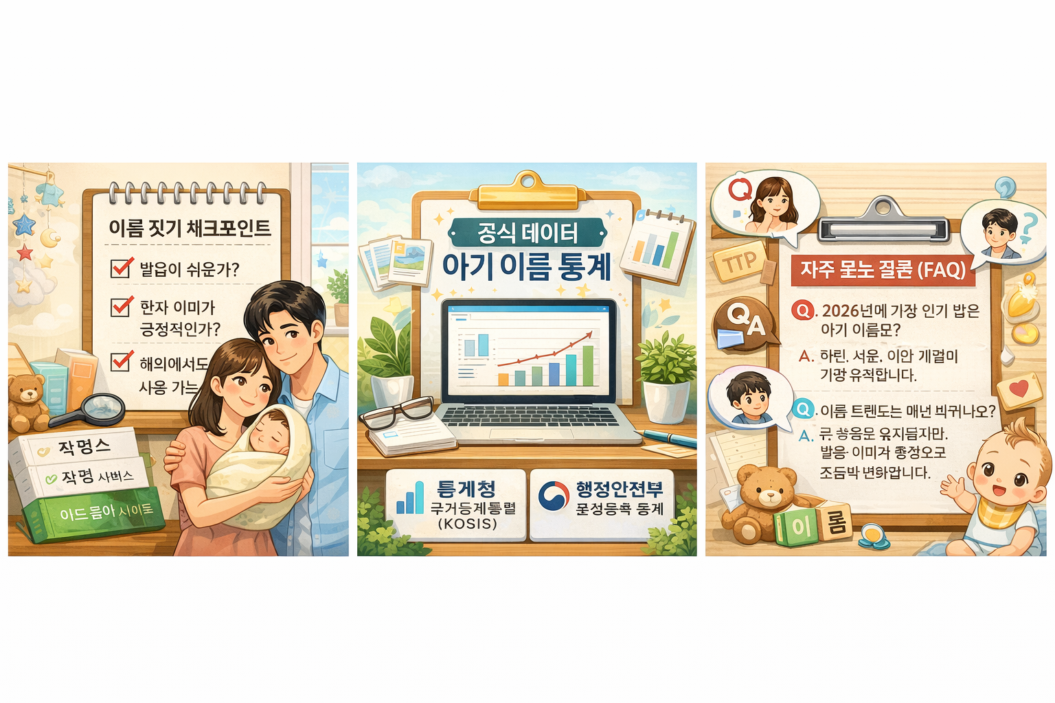 아기 이름 작명 시 피해야 할 실수