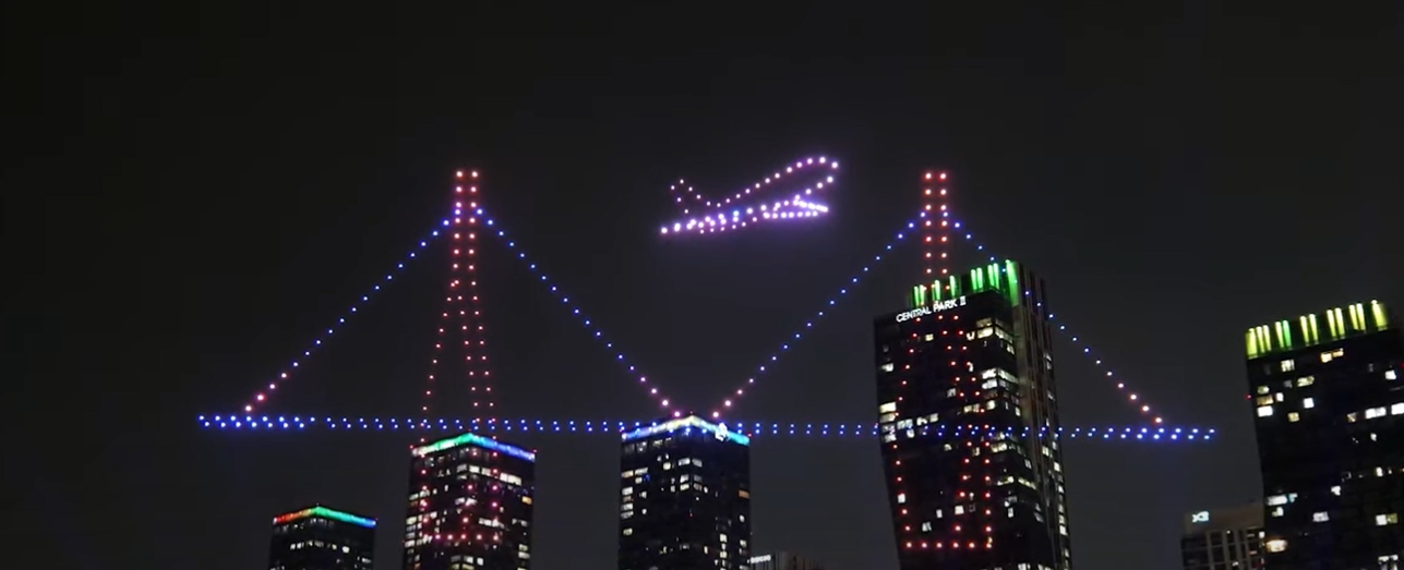 인천 송도 멀티드론쇼 2 출처 인천광역시 유튜브 홈페이지