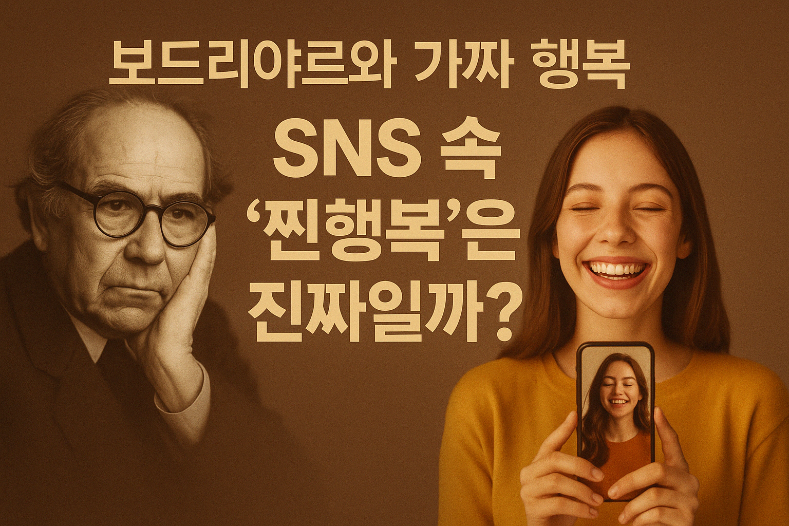 보드리야르와 가짜 행복 – SNS 속 ‘찐행복’은 진짜일까?