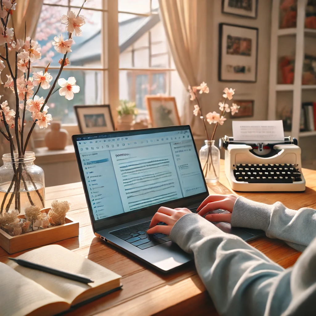 글쓰기 하는장면 확대