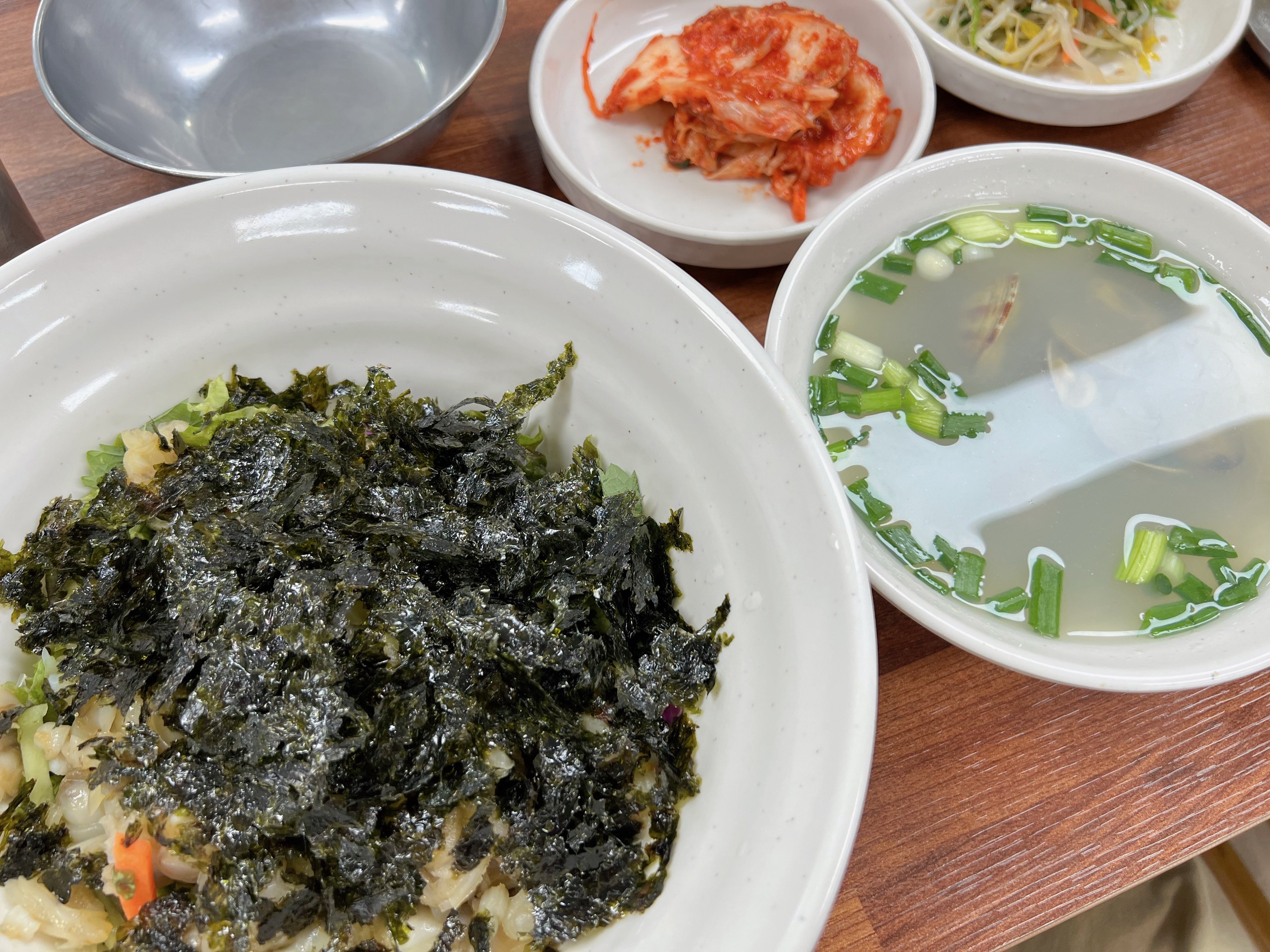 곡성 옥과 함지박식당 바지락비빔밥