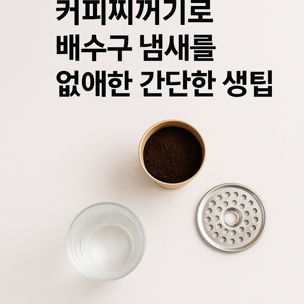 커피찌꺼기로 배수구 냄새를 없애는 간단한 생활 팁