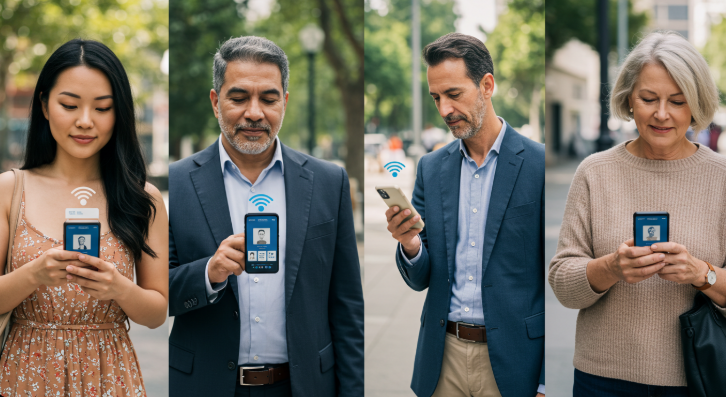 모바일 신분증을 만드는 모습