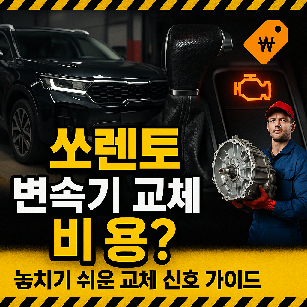 쏘렌토 변속기 교체 비용 얼마나 들까 놓치기 쉬운 교체 신호 완벽 가이드