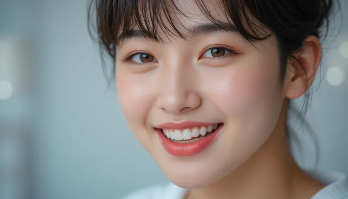 상쾌한 표정으로 웃으며 활력을 보여주는 여성 모습