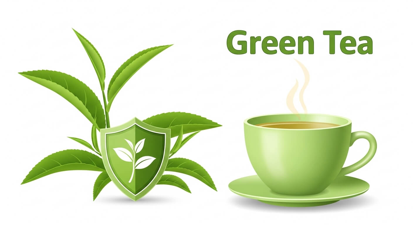 녹차 &ndash; 낮은 카페인과 강력한 항산화의 대표주자